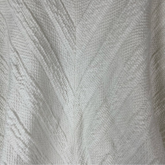 NWOT Rebecca Taylor Ivory Cotton Textured Tweed Frayed Hem Skirt White - Picture 10 of 16